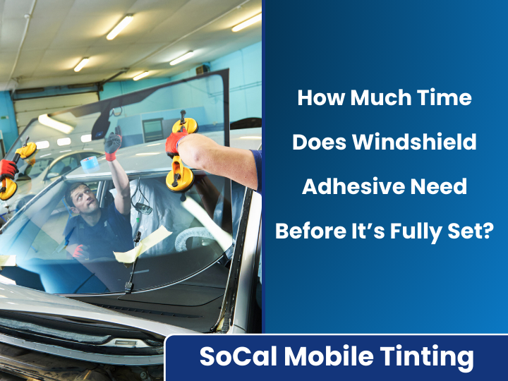 Windshield adhesive curing process - 24 hour setting time